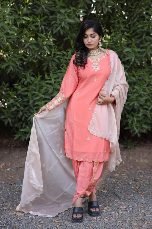 KAVYA – 3164 | Designer Dhoti-Top Set (3-Piece) 🌸