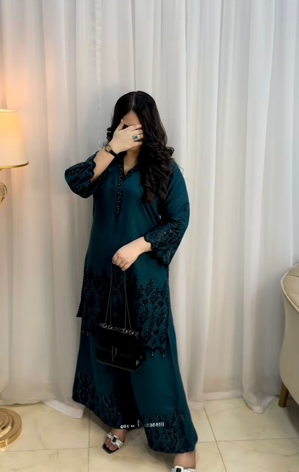 Premium Designer Vichitra Silk Set