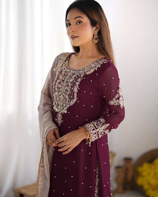 "Mehrnaz" – Georgette Glam Edition Heavy Faux Georgette