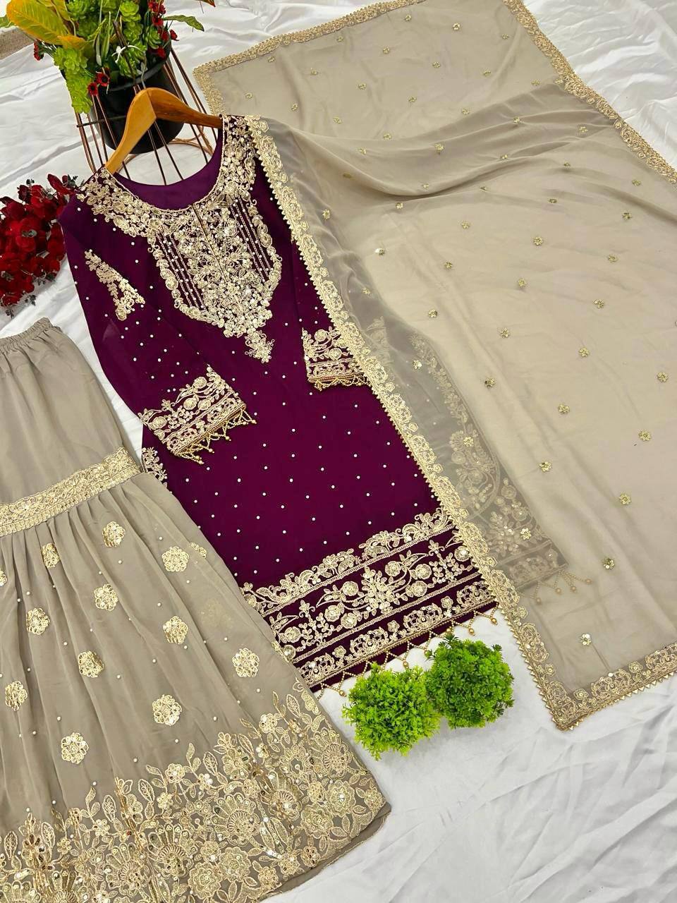 "Mehrnaz" – Georgette Glam Edition Heavy Faux Georgette