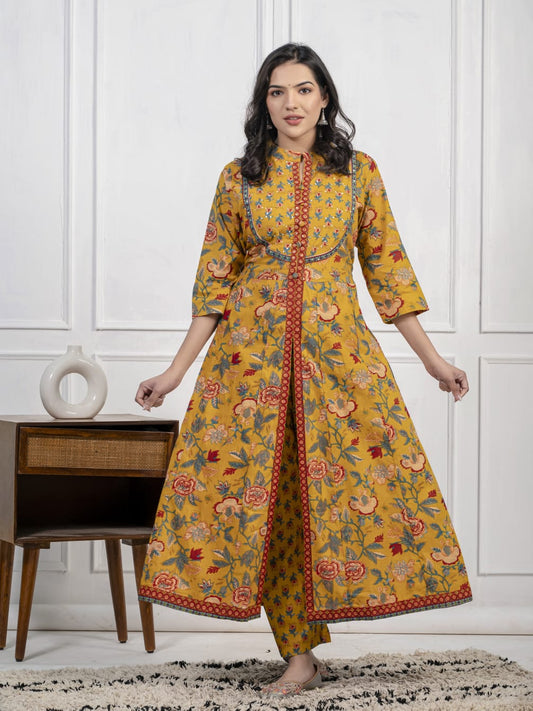 "Meher – Adda Work Cotton Kurta Set"