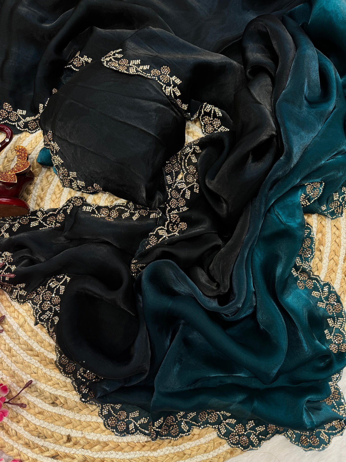 Starry Elegance – NC-5456 | Shaded Space Silk Saree