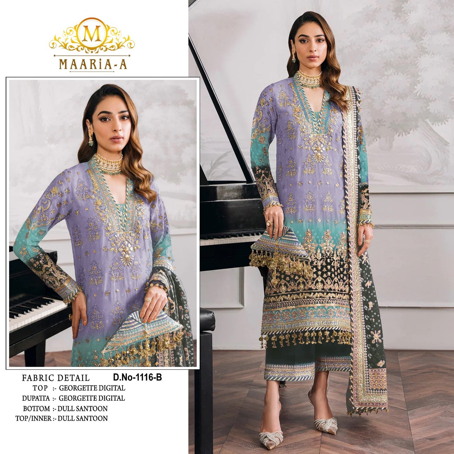 "Z20 Heavy Fox Georgette Embroidered Suit Set